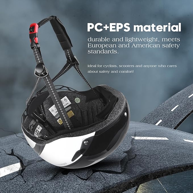 Bike Helmet for Adults Bicycle Helmet with Detachable Magnetic Googles & Adjustable Dial for Mountain Bikes, Road Bikes, Electric Bikes, Scooter