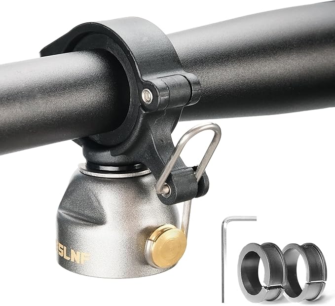 Mountain Bike Bells Dual-Mode Ringing Bell, Copper Alloy Sturdy Bicycle Bell, MTB Trail Bell with Dual Modes, Adults Bike Bell for 22.2-31.8mm Bicycle Handlebars