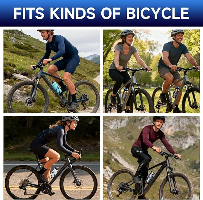 KOMCLUB Bike Water Bottle Holder Ultralight & Sturdy Bike Water Bottle Cage Universal Bike Cup Holder Rack for Bicycle, MTB, Mountain, Gravel, Road, eBike | Adult/Kids Black