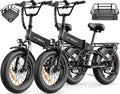Jasion X Hunter/PRO Electric Bike for Adults,1800W/1400W Peak 20''Fat Tire Foldable Ebike,Folding E Bike Up to 80/70 Miles Range,720/624WH Removable Battery,30 MPH E Bike,Certified by UL2849