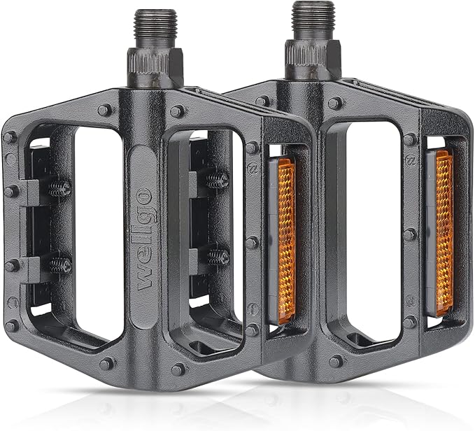 MOHEGIA Bike Pedals,Mountain Bicycle Pedal Sets,9/16 Compatible, Non-Slip Aluminum Allow Replacement for BMX MTB-Pair