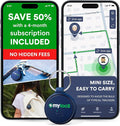 Highly Precise GPS Tracker for Keys, Backpack, Luggage & Kids – Built-in SIM, SOS Button - Smart Tag with Real-Time Tracking, Waterproof, iOS & Android Locator Device (4-Mo Subscription Included)