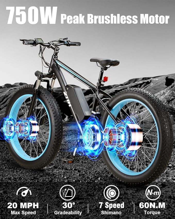 ZNH Electric Bike for Adults, 1000W Peak Motor 28MPH Mountain Ebike, 48V 13Ah Removable Battery Up to 65 Miles, 26" Electric Bicycle with 21-Speed Gear & Front Suspension, UL 2849 Certified