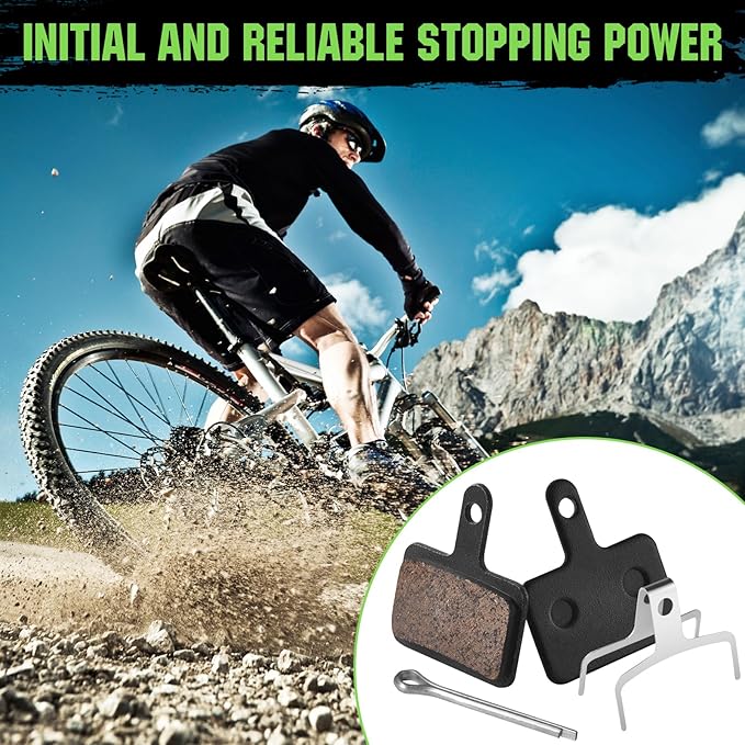 Zacro 2/4 Pairs Bike Brake Pads, Ceramic Bicycle Disc Brake Pads Fit for Tektro Shimano TRP Deore Br-M575 B01s Mt200 M525 M515 T615 T675 M505 M495 M486 M485, Mountain MTB Ebike Brake Pads Replacement