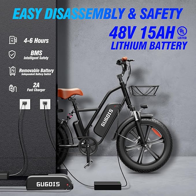 Electric Bike for Adults, 16"/20" Tire E-Bike with 750W/1000W Peak Motor, 48V Removable Battery, Up to 45/60 Miles Range & 28/30MPH, Folding Electric Bike for City and Outdoor Ride