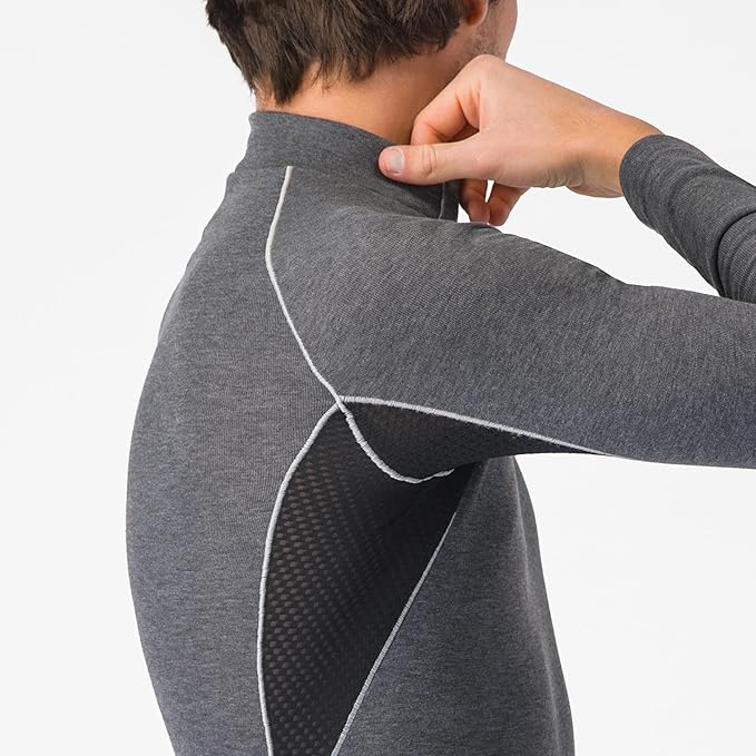 CASTELLI Men’s Flanders 2 Long Sleeve Baselayer, Premium Insulation & Breathability for Cold Road Cycling, Biking Rides