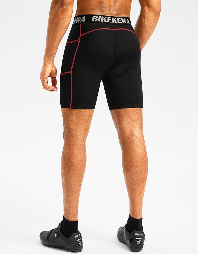Men's 4D Padded Bike Shorts Cycling Underwear Biking Bicycle Padding Shorts for Men Side Pockets