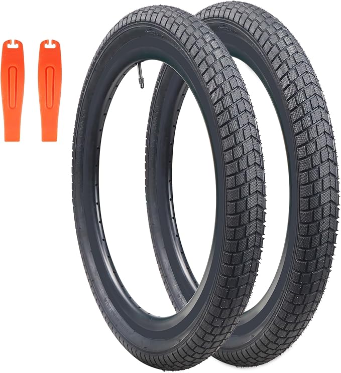 12/16/20x2.125 Bike Tires 1/2 Pack 12/16/20 Inch Kids Folding Replacement Tire/Tube Suitable for Tires 12/20x2.1 12/16/20x2. 125 12/20x2.25, Multiple Colors
