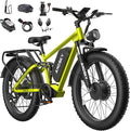 Apex 50 Electric Bike Dual Motor for Adults (CA Immediate-De'livery) 52V 25AH/48V 25AH, 26" Fat Tires Full Suspension 35MPH/100Mile, Hydraulic Brake