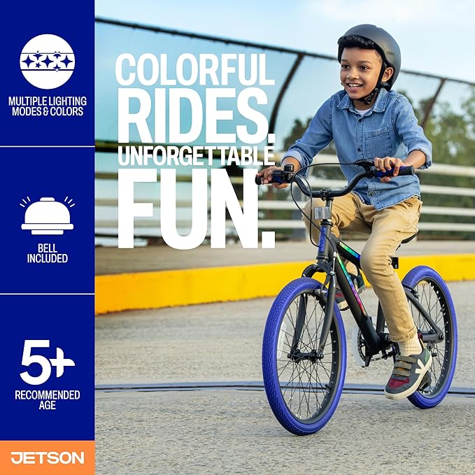 Jetson Light Rider Kids’ Light-up Unisex Bike, LED Light-up Frame, 3 Different Light Modes
