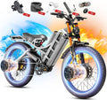 eAhora 2026 Romeo Pro3/2 50/46Mph Ebike 5600/4000W Dual Motor 200+Miles Electric Bike for Adults, 52V/70Ah 60V/80Ah Long Range 26 * 4.0" Fat Tire Full Suspension Electric Mountain Bike