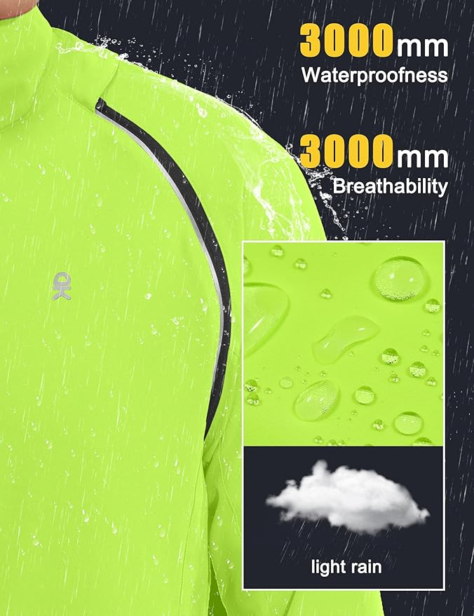 Little Donkey Andy Men's Quick-dry Running Jacket, Convertible UPF 50+ Cycling Jacket Windbreaker with Removable Sleeves