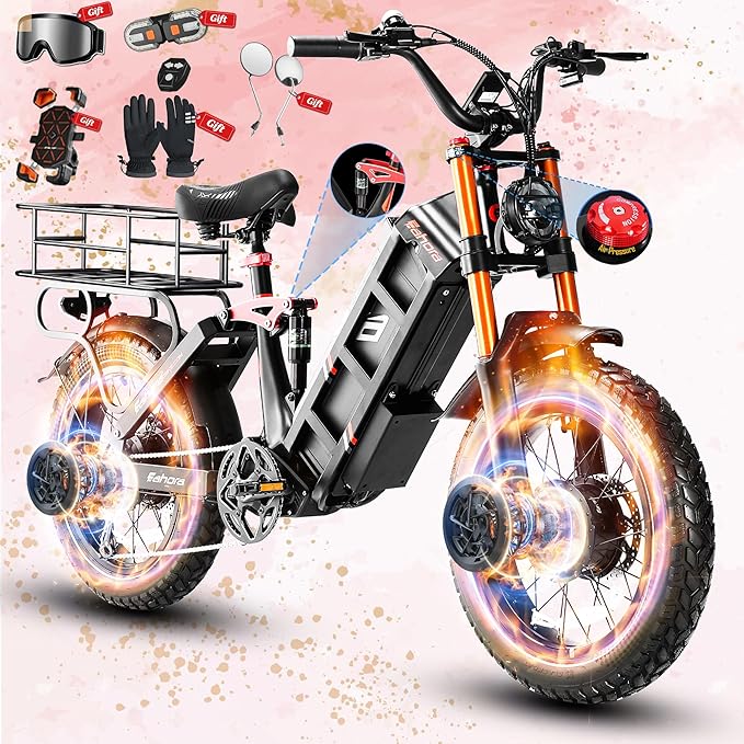 2025 Juliet Pro 2/Juliet Electric Bike for Adults 43MPH/34MPH Peak 5400W/1200W 60V 70AH/48V 60AH Ebike 220+Miles Long Range Electric Bike 20"*4.0 Fat Tires Step Thru Full Suspension Electric Bycicle