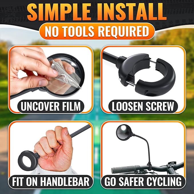 Bike Mirror Handlebar Mount - Bicycle Mirrors For Handlebars Bike Rear View Mirror For Bicycle Mirror For Bike - Mirrors For Handlebars Bike Gear
