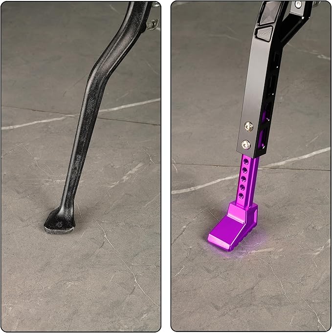 Kickstand for Surron,Adjustable Height Dirt Bike Kickstand CNC Aluminum Upgrades for Sur Ron Light Bee Talaria Sting,Purple