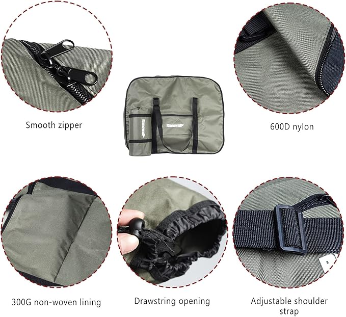 CamGo 20 Inch Folding Bike Bag - Wear-resistant Bicycle Travel Case Outdoors Bike Transport Bag for Cars Train Air Travel (Army Green, 20 inch)