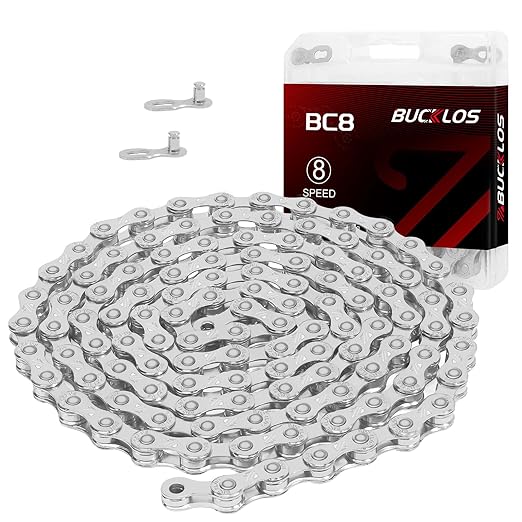 BUCKLOS 6/7/8/9/10/11/12 Speed Bike Chain, High Performance Lightweight Bicycle Chains for Road Bike/Mountain Bike/Ebike,Compatible with Shimano, SRAM, Campagnolo Silver/Gold