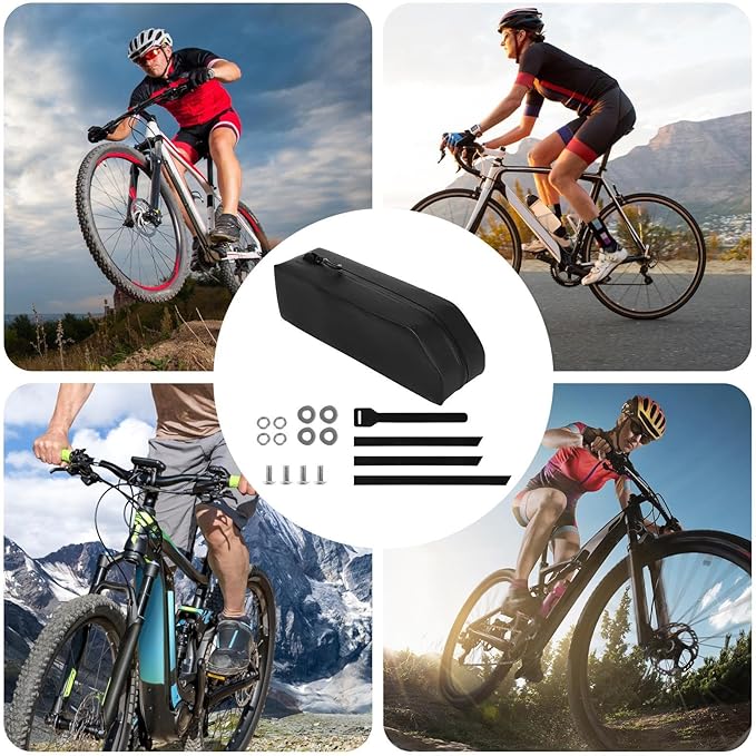 LAFANDE Bike Frame Bag, Waterproof Bike Top Tube Bag, Bicycles Front Frame Bag Top Tube Bike Pouch, Cycling Tools Storage Bag for Road Mountain bicycles Outdoor Cycling Travel Hiking