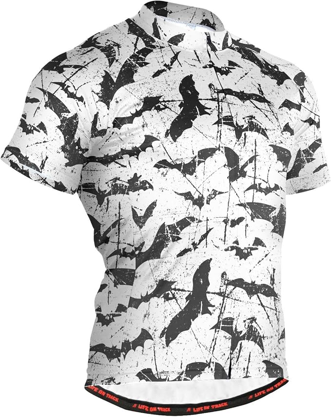 Men's Cycling Bike Jersey Short Sleeve Moisture Wicking, Breathable, Quick Dry Biking Shirt with 3 Rear Pockets