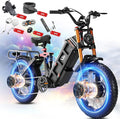 2025 eAhora Juliet Pro 2 5400W/1200W 43/34MPH Dual Motor | 60V 70Ah/52V 60Ah 200-220+Miles Long Range Ebike for Delivery and Commuting | 20'' Fat Tire Full Suspension Electric Bike for Adults
