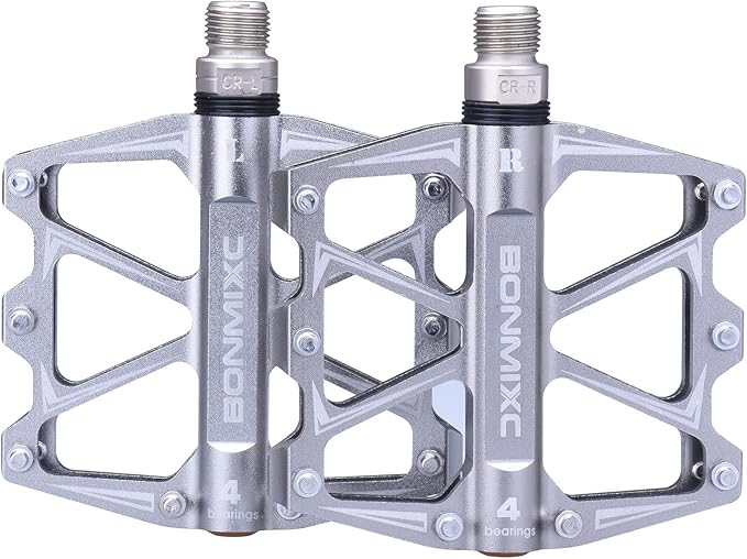 Mountain Bike Pedals 9/16" Alloy Lightweight MTB Pedals Sealed Bearing Flat Road Pedals