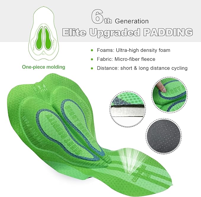 sponeed Men's Cycling Shorts Padded Bicycle Riding Pants Bike Biking Clothes Cycle Wear Tights