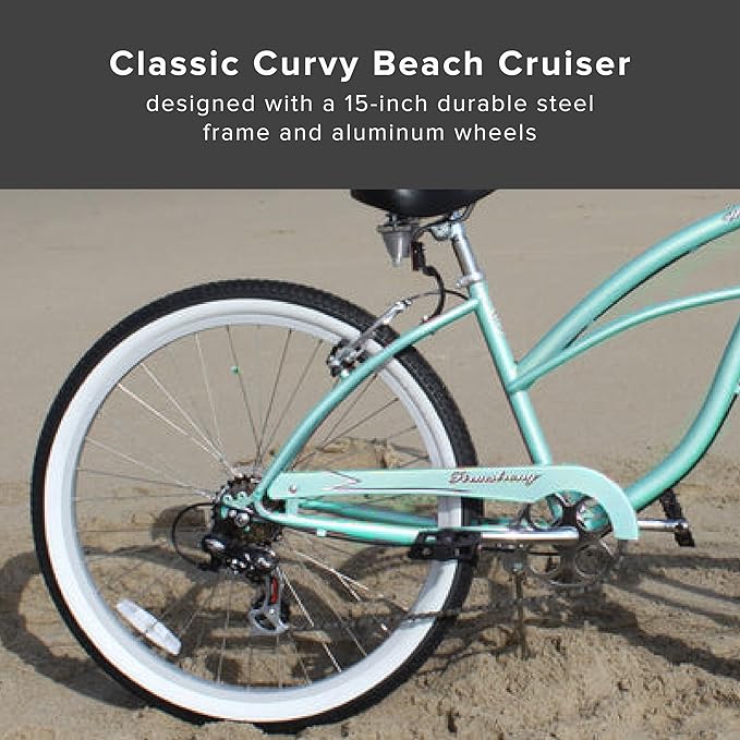 sixthreezero Urban Lady Beach Cruiser Bike, Women's 3 Speed Hybrid Bicycle