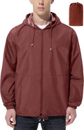 Mens Rain Jacket Raincoat Windbreaker Running Waterproof Lightweight Packable with Hood Travel Hiking Cycling
