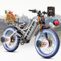 eAhora 2025 Latest Romeo Pro 3/2/Pro 5600W/50Mph 4000W/46Mph Dual Motor Electric Bike for Adults, 60V/80Ah 52V/70Ah 250+Miles Long Range Ebike 26''*4.0 Fat Tire Full Suspension Off-Road Ebike, UL2849