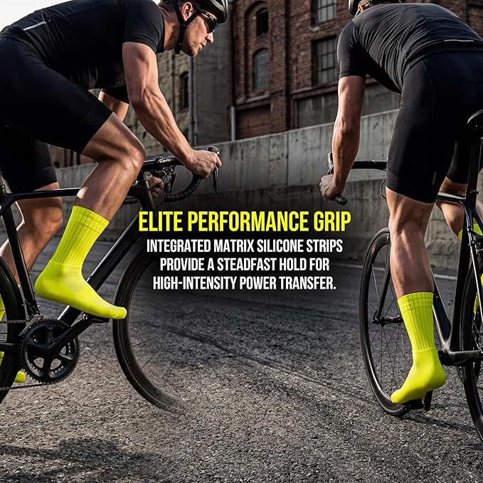 Cycling Socks for Men & Women - 3D Arch Support Compression Bike Socks | Moisture Wicking & Breathable