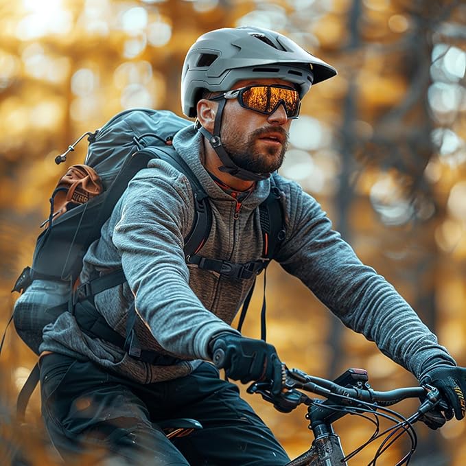 Bike Helmet for Adult & Youth, Lightweight MTB Helmet with Adjustable Visor for Mountain/Road Cycling, 2 Sizes for Men Women Boys Girls