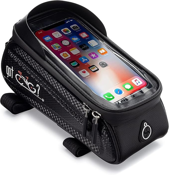 Bike Bag Plus Free Multi Tool Top Tube Front Frame Waterproof Touch Screen Cycling Bicycle Phone Mount Pack Bike Pouch Large Capacity