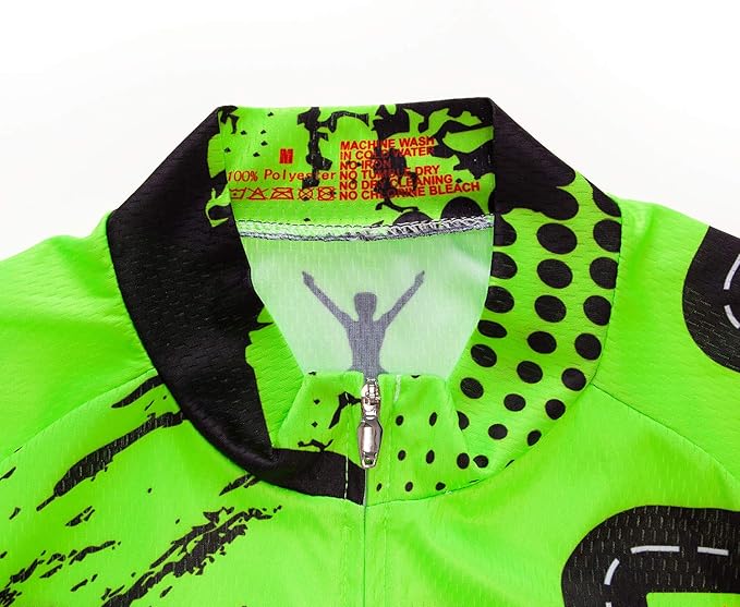 Weimostar Men's Cycling Jersey Short Sleeve Bike Clothing Multicolored Diamond