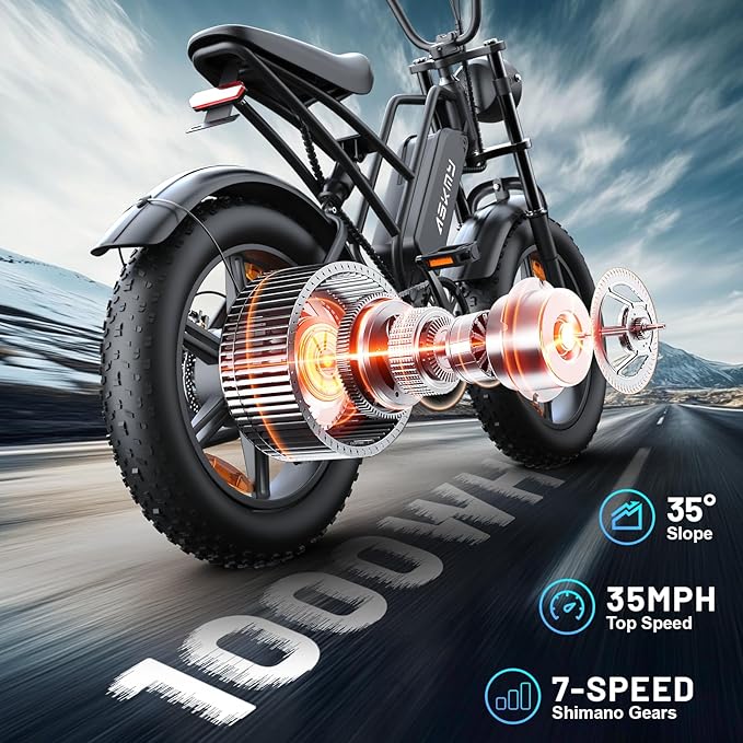 Fat Tire Electric Bike for Adults - UL2849 Certified, 48V Battery, Foldable & Non-Foldable Options, 30-40MPH, LCD Display, Urban Commuter Ebike