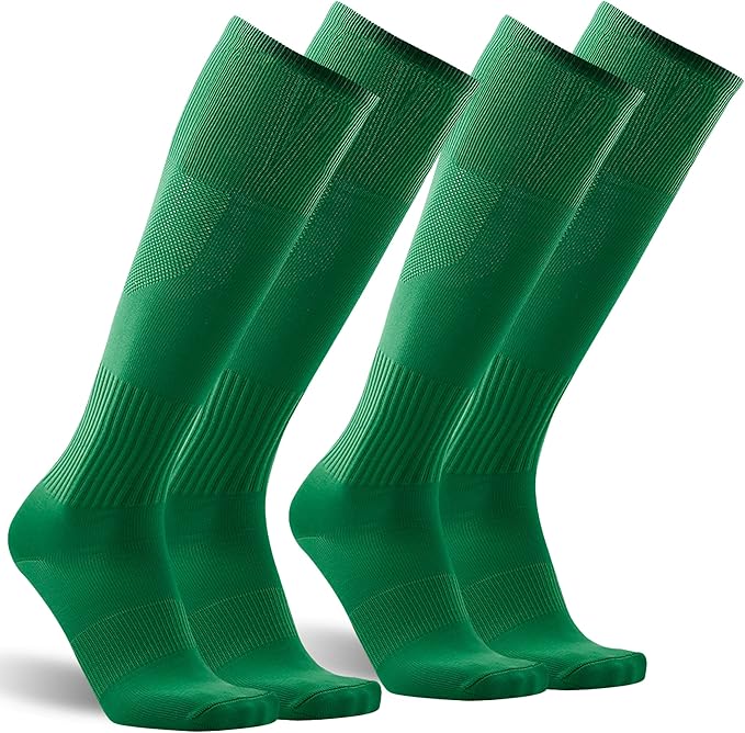 Three street Baseball Socks, Unisex Knee High Solid Sport Tube Compression Softball Football Soccer Team Socks 2-10 Pairs
