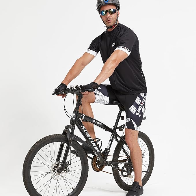 sponeed Men's Cycling Shorts Padded Bicycle Riding Pants Bike Biking Clothes Cycle Wear Tights