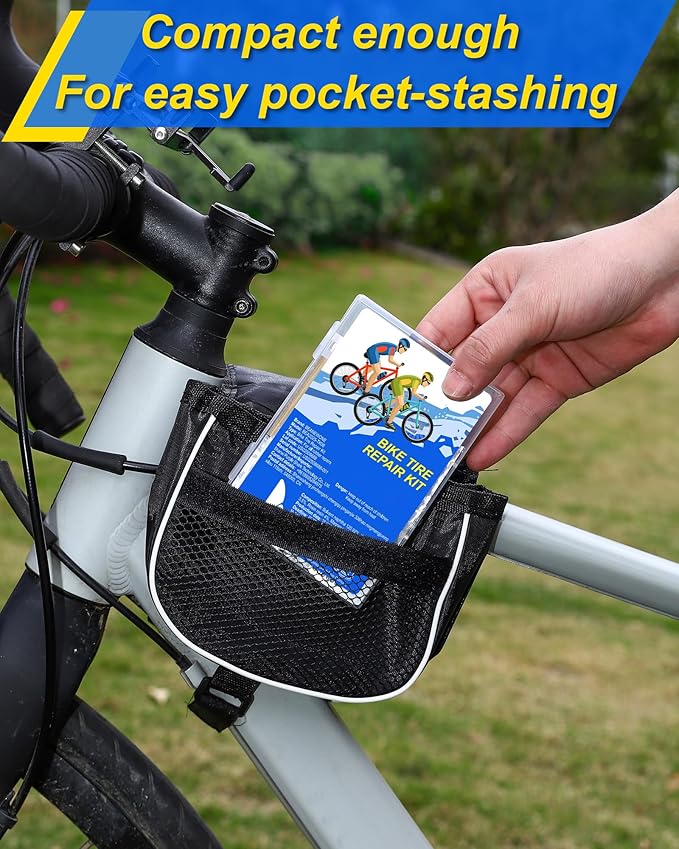 Bike Tire Repair Kit, Bicycle Inner Tube Patch Kit – Portable Case for Bicycle, Motorcycle & Inflatable Tubes