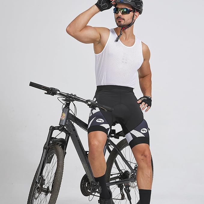 sponeed Men's Cycling Shorts Padded Bicycle Riding Pants Bike Biking Clothes Cycle Wear Tights