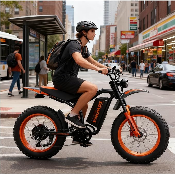 Electric Bike for Adults-3000W/5000W Peak, 60V 32/36AH Battery, 40/45MPH 100 Miles Long Range Ebike, Fat Tire 20Inch, 7-Speed Hydraulic Brake, Electric Dirt Bike Snow Commuter