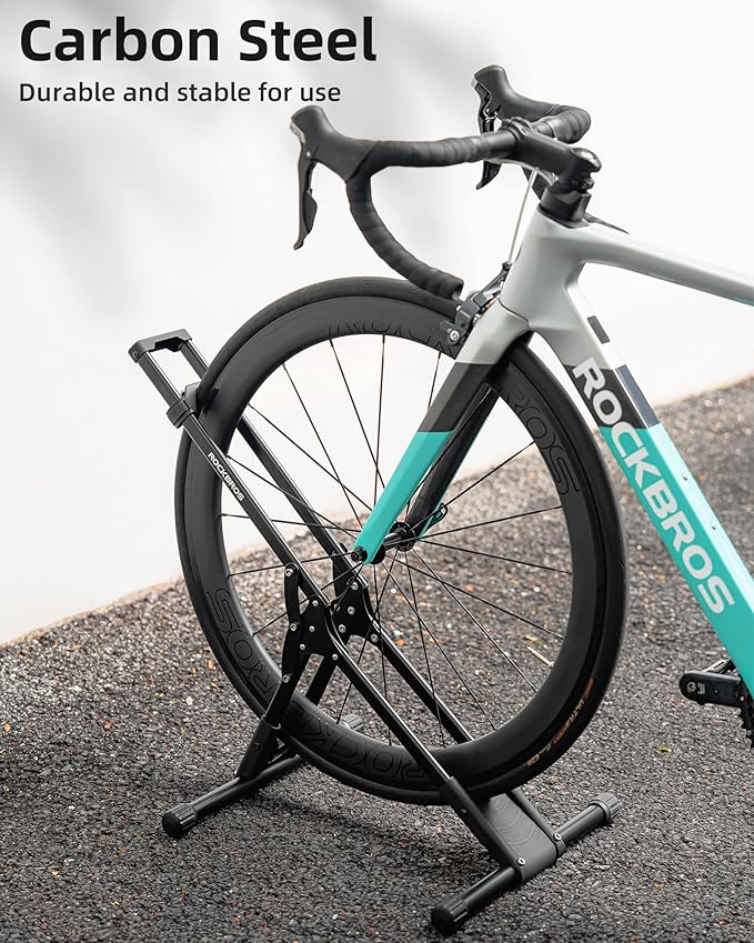 ROCKBROS Indoor Bike Stand for Storage, Garage - Floor Stand for 20-29'' Mountain & Road Bikes