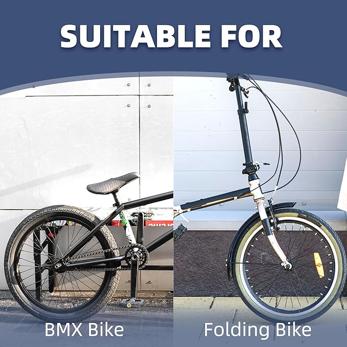 20 x 1 3/8(37-451) Kids BMX Bike Tires City Folding Bike Tires 20 inch Anti-Slip Foldable Replacement Tire Fits Most Kids Bikes,BMX Tires 20 inch,Black