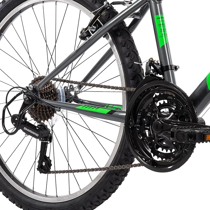 Huffy Stone Mountain Bike for Men and Women, 20”/24”/26”, 6-Speed (20”) or 21-Speed, Front or Dual Suspension (Varies), Multiple Colors, Adjustable Saddle, Shimano Equipped, All-Terrain Tires