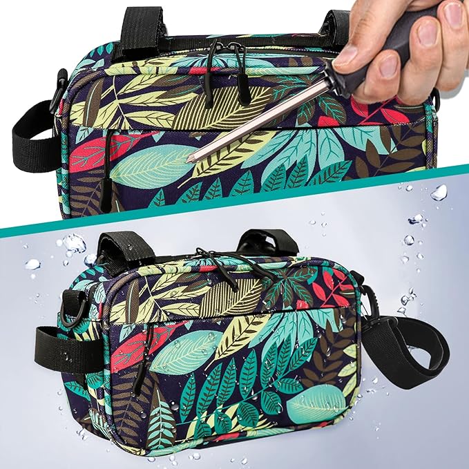 YEEGO DIRECT Handlebar Bag for Bicycles, Bike Bag Multifunctional Water-resistant Scooter Crossbag Handbag Slant Across Front,Bike Frame Accessories (Green)