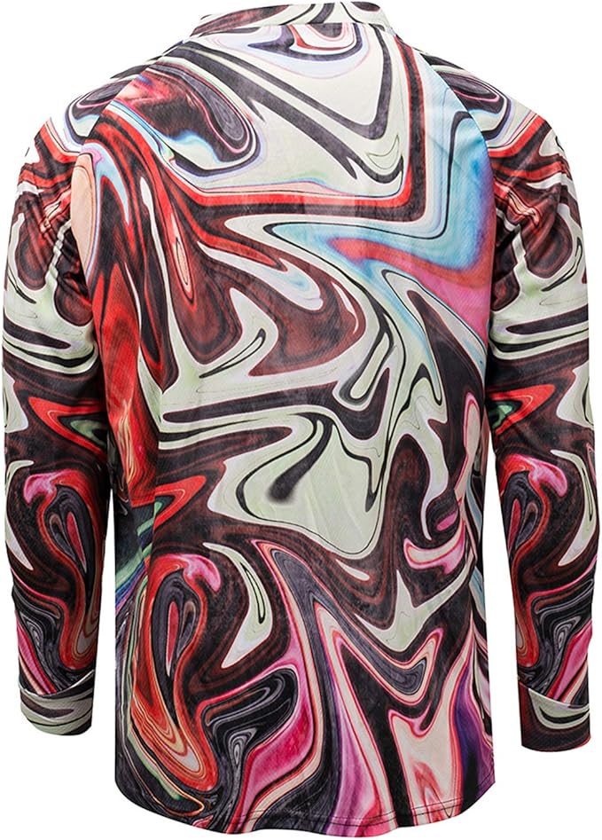 PSPORT Men's Motocross Jersey Long Sleeve Motocross Shirt Men Mountain Dirt Bike Jersey Downhill Riding Racing Clothing Tops