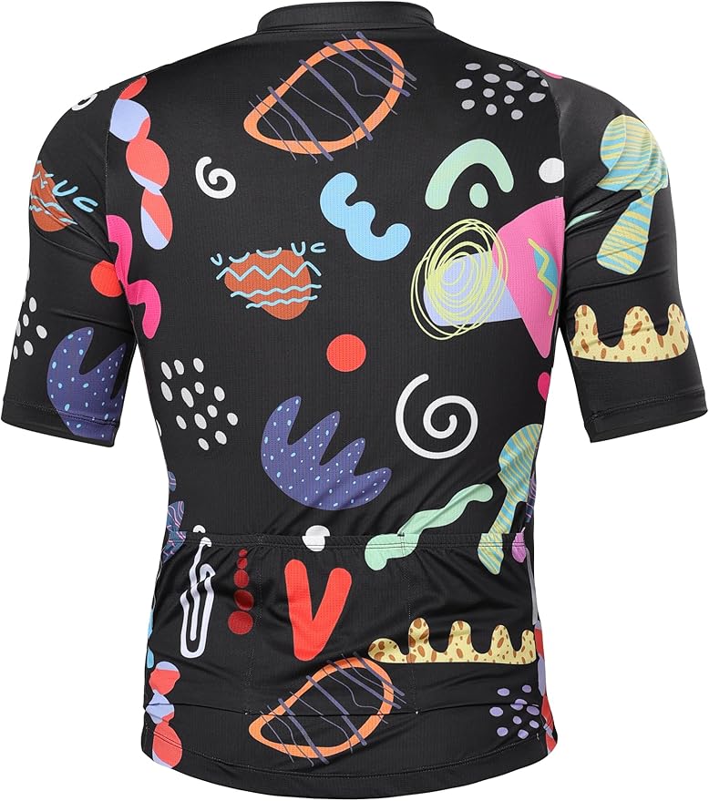 LAMEDA Men's Cycling Jersey Breathable Lightweight Bike Jersey for Men Cycling Short Sleeve Elastic Road Bike Shirt