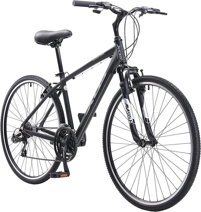 XDS Cross200 21 Speed Hybrid Bike Commuter City Bike, for Men and Women, Adult and Teenager, 700C Wheel, 15.5/17.5/19.5/21.5 Inch Lightweight Aluminum Alloy Frame