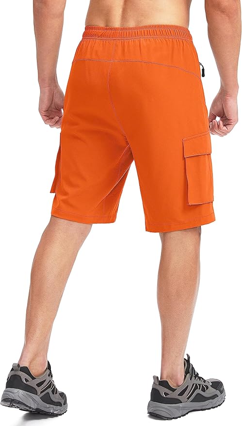 Bikewa Men's Mountain Bike Shorts 3D Padded Loose-fit Biking Riding Cycling Bicycle Biker Shorts Zipper Pockets