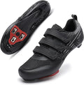 Unisex Road Bike Cycling Shoes Compatible with Peloton Shimano SPD Bike Riding Shoes for Men Women, 3 Straps, Pre-Installed Delta Cleats for Indoor Outdoor Cycling Biking