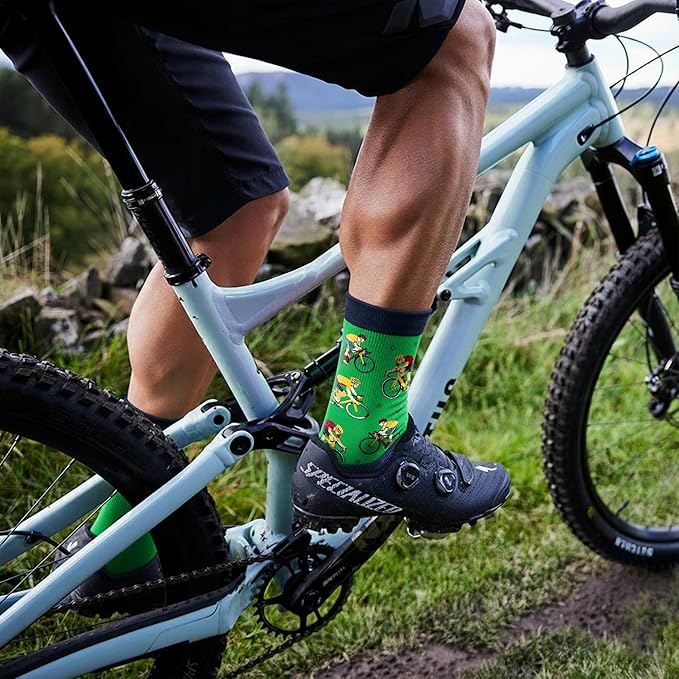 Cycling Socks - Gifts for Cyclists, Mountain Bike Accessories, Bike Socks and Funny Biker Gifts for Men