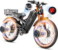 eAhora 5600W Romeo Pro 3 Dual Motor Electric Bike for Adults 50MPH, 60V70A, 26x4 Fat Tire Full Suspension All Terrain Ebike for Men Women, Up to 200 Miles for Snow Off-Road Commuter Mountain E-Bike